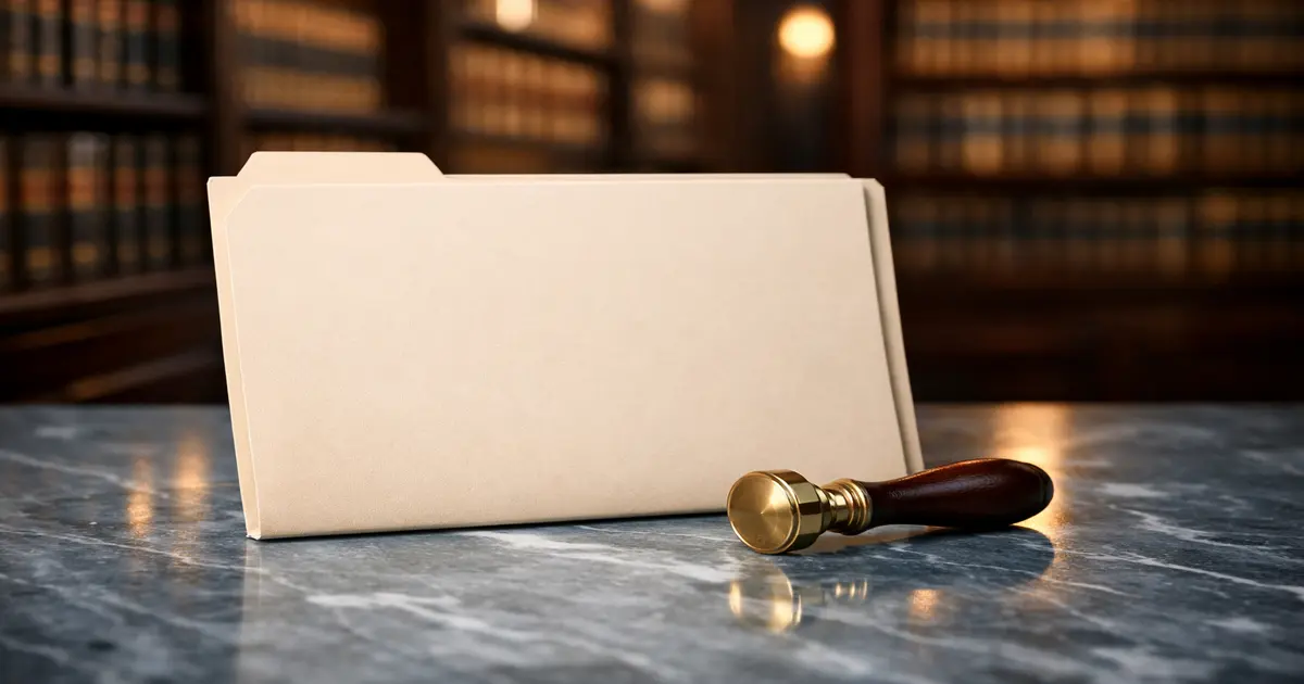 Administrative petition folder and brass seal