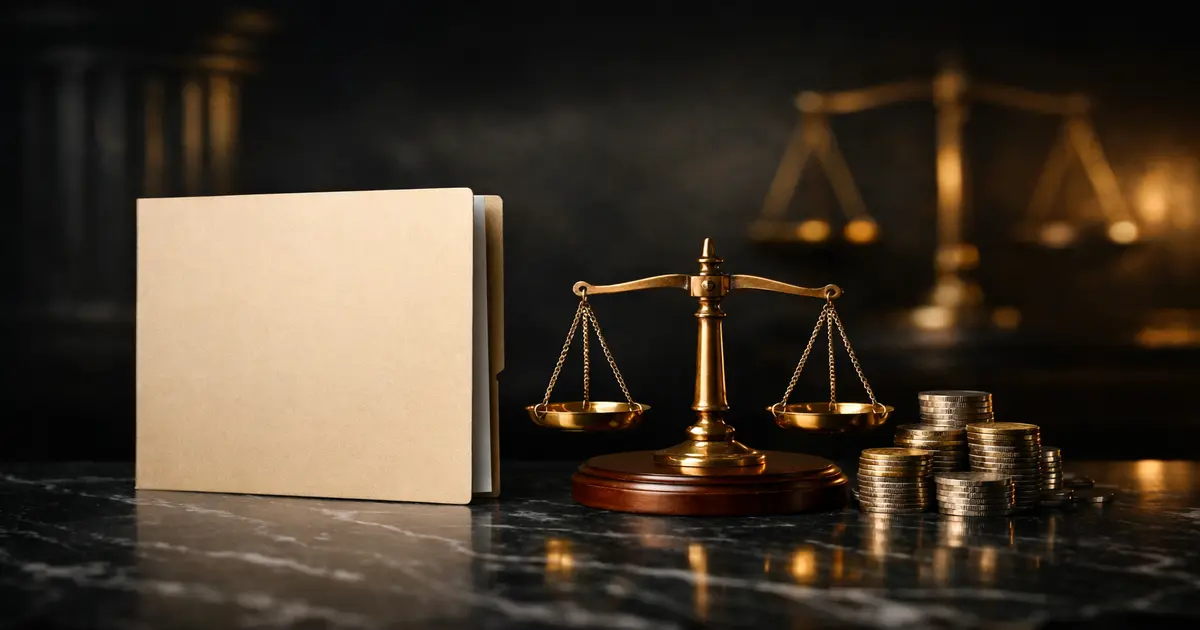 Policy folder and brass balance — indemnity