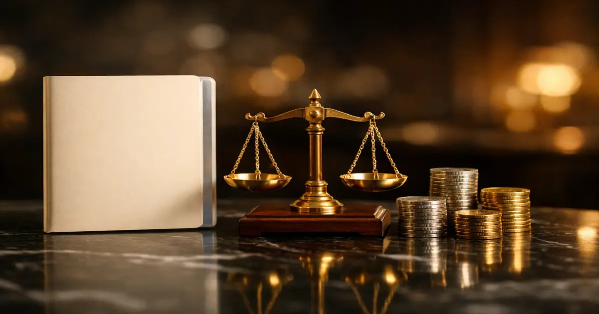 Policy folder and brass balance — indemnity