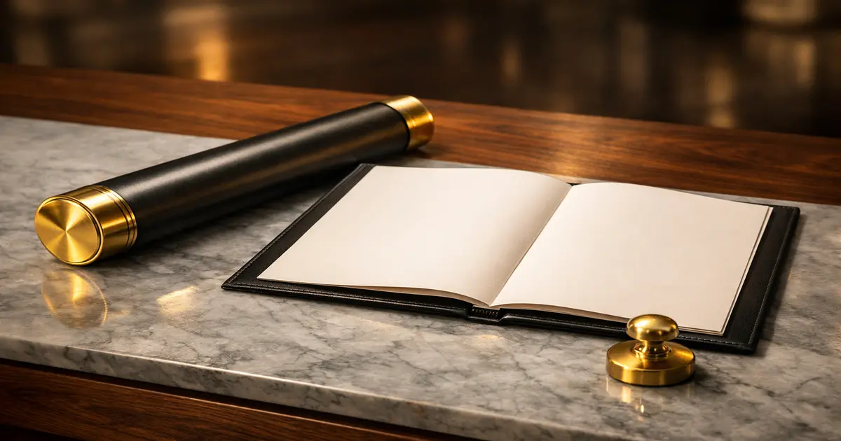 Patent drawing tube and brass seal — registering innovation