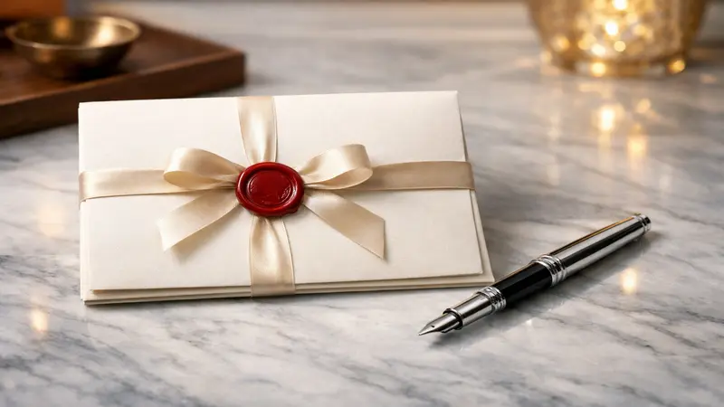 Ribbon-tied confidential brief — closing the personal-status file